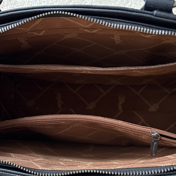 NWT Wrangler Black Satchel/Crossbody with Brown and Aqua Accents - Picture 7 of 8